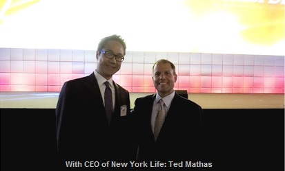 Jason Min with CEO of New York Life, Ted Mathas